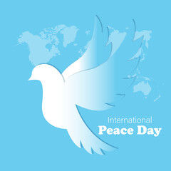 Obraz premium World Peace Day designs with Dove symbolizing peace.
