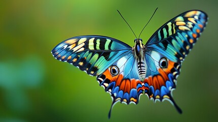 Naklejka premium a butterfly named Charaxes,beautiful,flying, --ar 16:9 --style raw --v 6.1 Job ID: 13be8eb9-992c-4313-aece-d7d3990fe21f