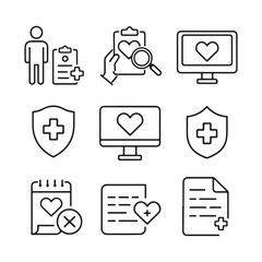 Minimalist Icon Design Collection for Digital Interfaces