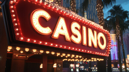 sign of "CASINO" on casino
