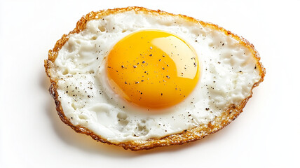 fried egg isolated on white background