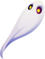 Halloween ghost font, slash punctuation sign in shape of eerie spook. Cartoon evil type, funny scary typeface, spooky monster alphabet symbol. Isolated vector soul or phantom abc typography glyph