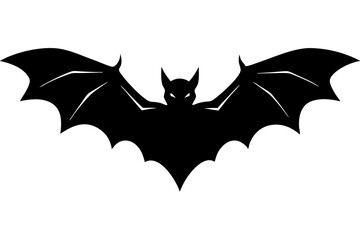 Bat Silhouette, Vector Illustration, Animal Clipart, Wildlife Art, Minimalist Silhouette Design