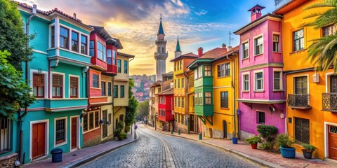 Historic streets and colorful architecture in the old town of Istanbul, istanbul, turkey, old town, historic