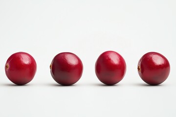 Cranberries sur fond blanc, fruit des bois