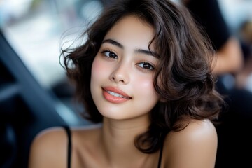 Girlâ€™s face, candid moment, unposed beauty shows her natural self in a spontaneous moment