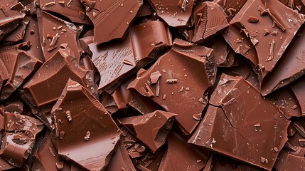 Backdrop texture of a broken chocolate bar