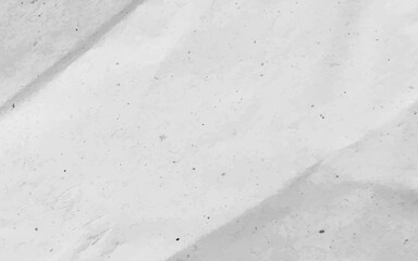 White crumpled craft paper texture as background. Light grey paper texture, Old vintage page or grunge vignette of old newspaper. Pattern rough art creased grunge letter with copy space for text.
