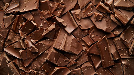Backdrop texture of a broken chocolate bar
