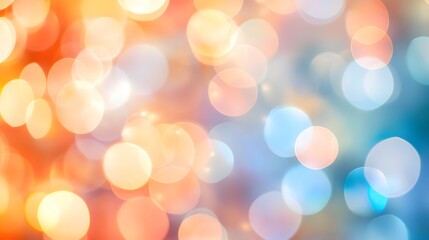 Obraz premium Bokeh Light Effects: Soft, out-of-focus bokeh lights in various sizes, creating a dreamy effect on a white background. 