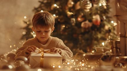 Christmas Joy: Little kid's Delightful Gift Unwrapping