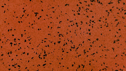 bright red and black grain terrazzo floor texture use as background. polished stone for interior decoration. beautiful terrazzo matt tile stone in close up view.
