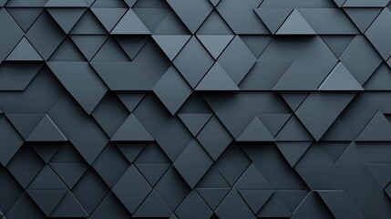 Obraz premium Abstract geometric design featuring dark triangular shapes arranged in a seamless pattern, perfect for modern backgrounds.
