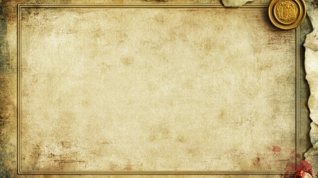 This decorative certificate features an ornate border and a wax seal, perfect for showcasing achievements or recognition in a classic style