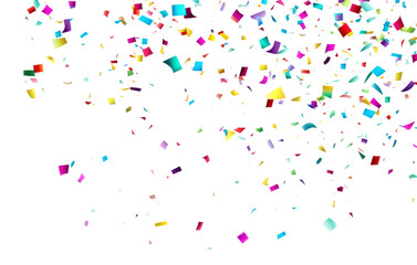 PNG Colorful confetti backgrounds white background celebration.