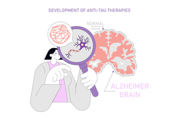 World Alzheimers Month. Flat Vector Illustration