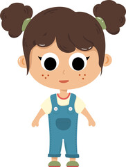 illustration of a girl walking at the park