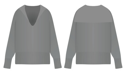 Long sleeve sweater. vector illustration