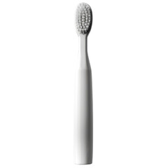 Obraz premium Minimalist white toothbrush showcasing contemporary design for effective oral hygiene and dental care.