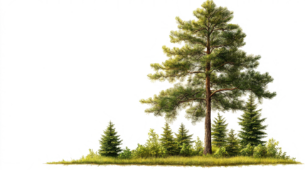 Isolated Christmas fir tree on white background