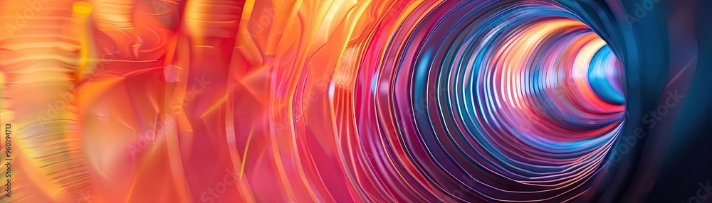 Poster a vibrant, swirling tunnel of colors creating an abstract, mesmerizing effect perfect for background