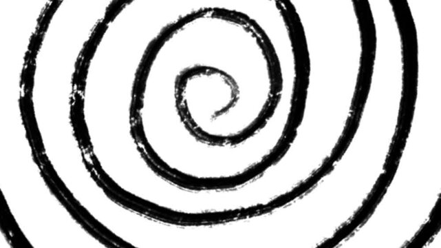 black spiral rotating animation video