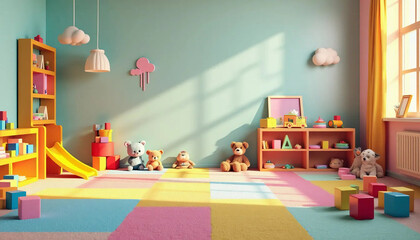 Brinquedos de criança. Brinquedos infantis. Quarto de criança. Brinquedos coloridos. Brincar. Brinquedoteca. 