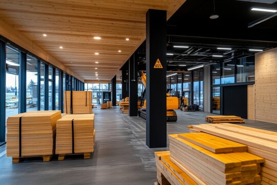 New building, modular construction, prefabricated elements speeds up the building process with cost-effective, efficient methods