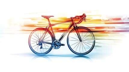 Fototapeta premium Velocity Rush: Intense Racing Bicycle Competition Poster