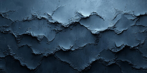 Obraz premium Abstract blue textured background with a wave-like pattern.