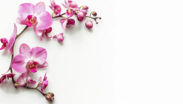 Elegant Orchid in a White Space: A Stunning Display
