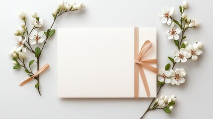 Sophisticated Wedding Card Mockup Showcasing Meticulous Design Element