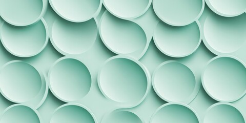 Modern mint green geometric pattern texture with seamless 3D effect and minimalist design elements
