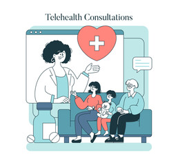 Medical Technology. Flat Vector Illustration