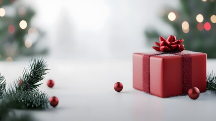 Christmas gift boxes collection, Christmas rope and Christmas balls, on a white background, banner for website