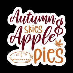 Autumn And Skies Apple Pies