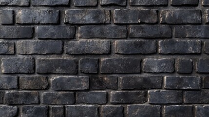 Obraz premium Modern industrial brick wall with dark gray texture and uneven surface details
