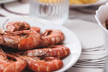 Grilled prawns: a popular tapa in Spain