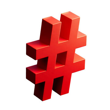 Red Hashtag Box