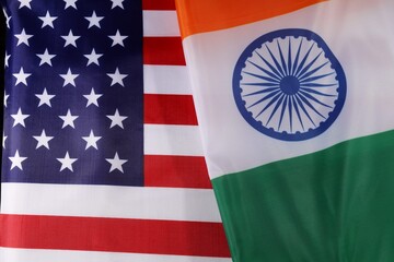 United States and India flags displayed together in vibrant colors