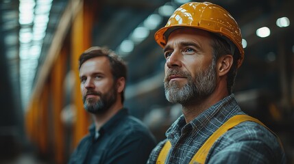 Planning Construction Timelines: Engineer and Businessman Meeting by Crane