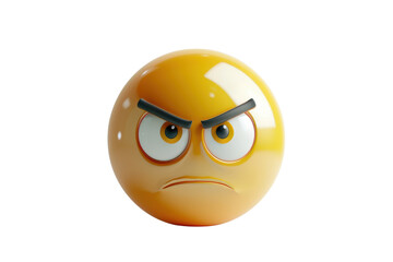 A vibrant, angry emoji face with furrowed brows and piercing eyes, perfect for expressing frustration and displeasure in digital communication.