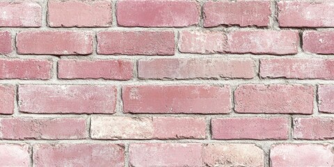 Obraz premium Soft pink brick wall with a slightly worn texture and natural lighting for versatile background use