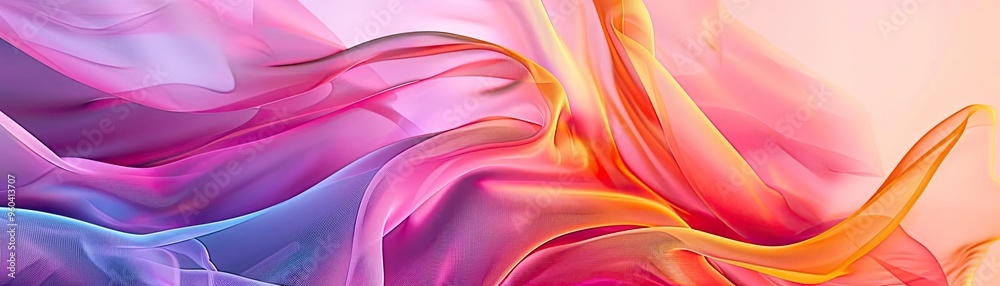 Aufkleber A vibrant abstract design featuring flowing waves of color, blending seamlessly to create a dynamic visual experience.