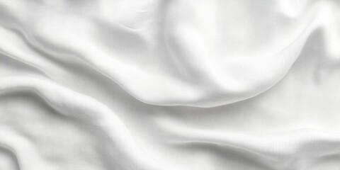Obraz premium Soft white linen fabric texture providing a minimalist and elegant backdrop for any design project