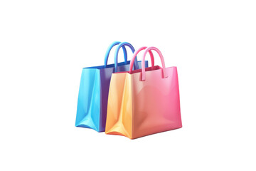 Colorful shopping bags perfect for retail and online shops, ideal for marketing and design projects.