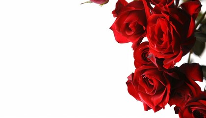 Crimson Serenade: A Bouquet of Red Roses Blooms with Room for Your Message