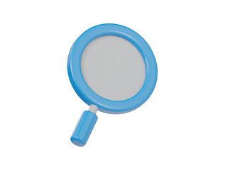 Magnifying glass icon 3d render illustration 