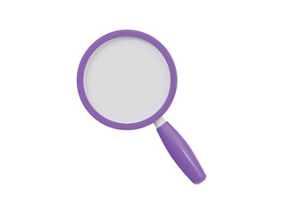 Magnifying glass icon 3d render illustration 