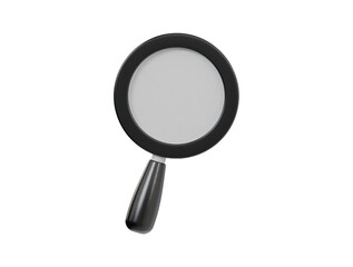 Magnifying glass icon 3d render illustration 
